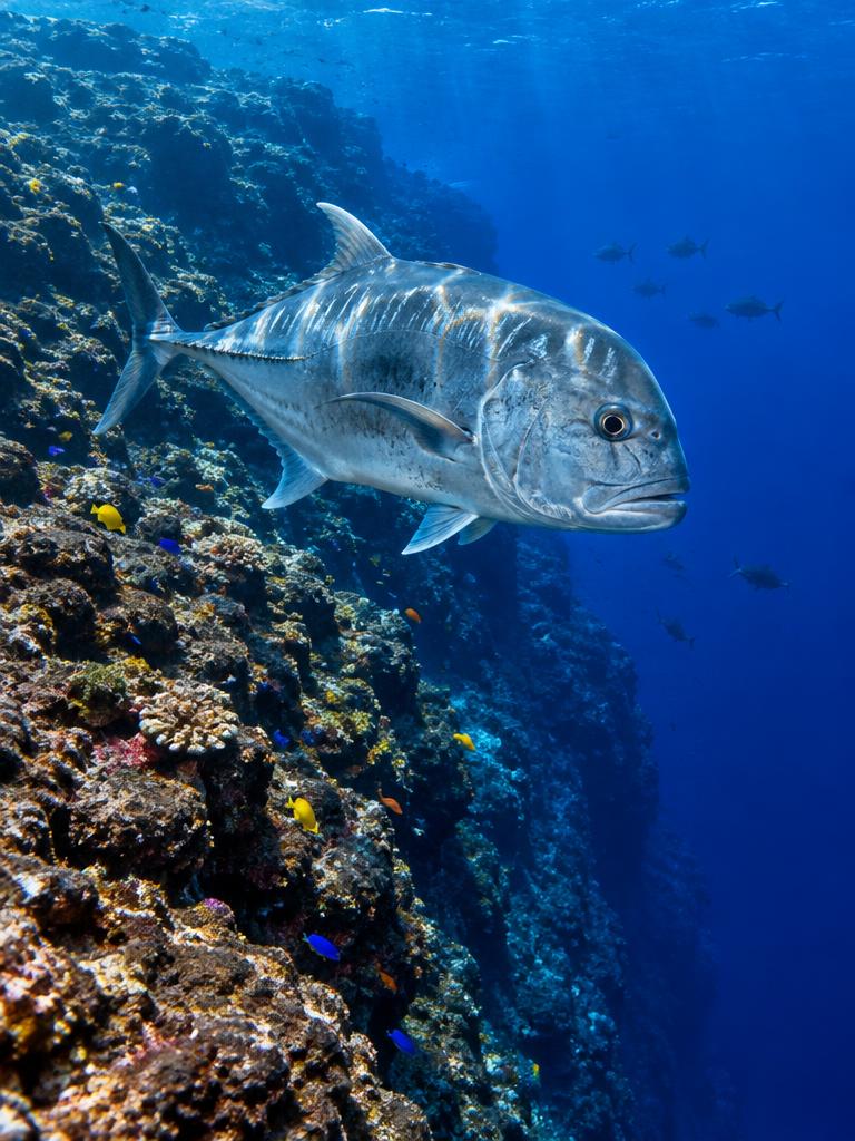 Ulua at the Niʻihau Drop-Off