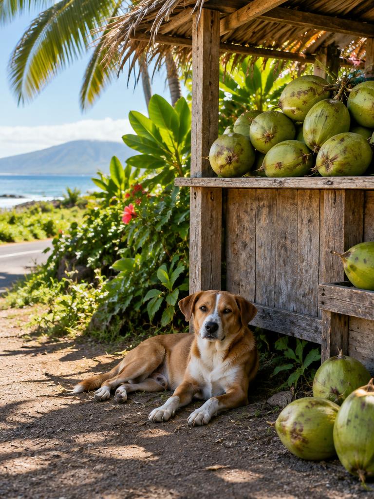 Coconut Stand Dog