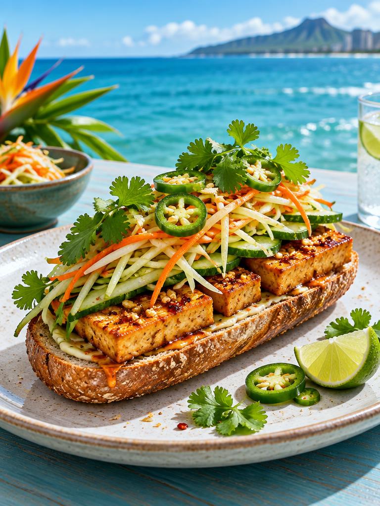 Garlic-Pepper Tofu Bánh Mì