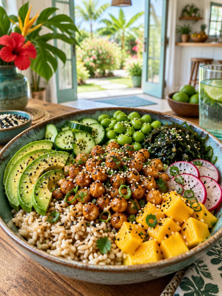 Chickpea Poke Garden Bowl