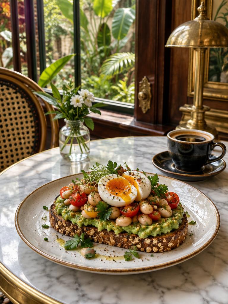 Old-World White Bean Avocado Toast