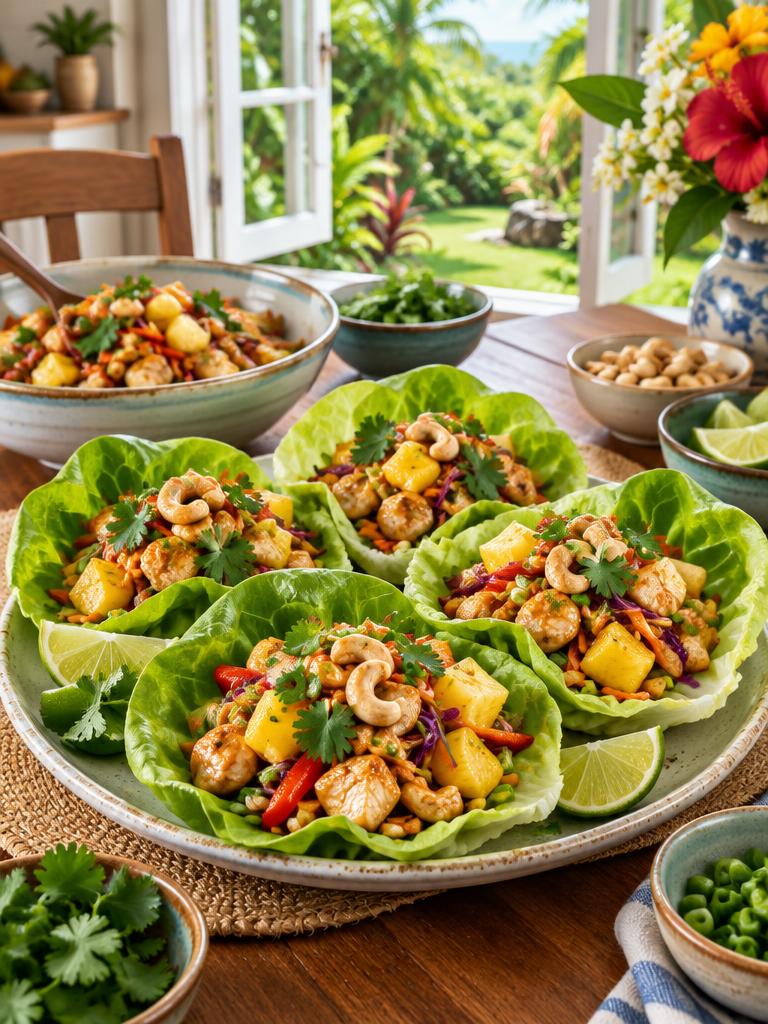 Pineapple Ginger Chicken Cups