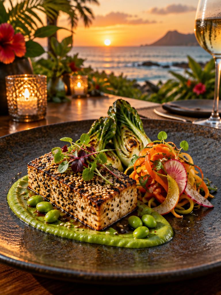 Sunset Sesame Tofu