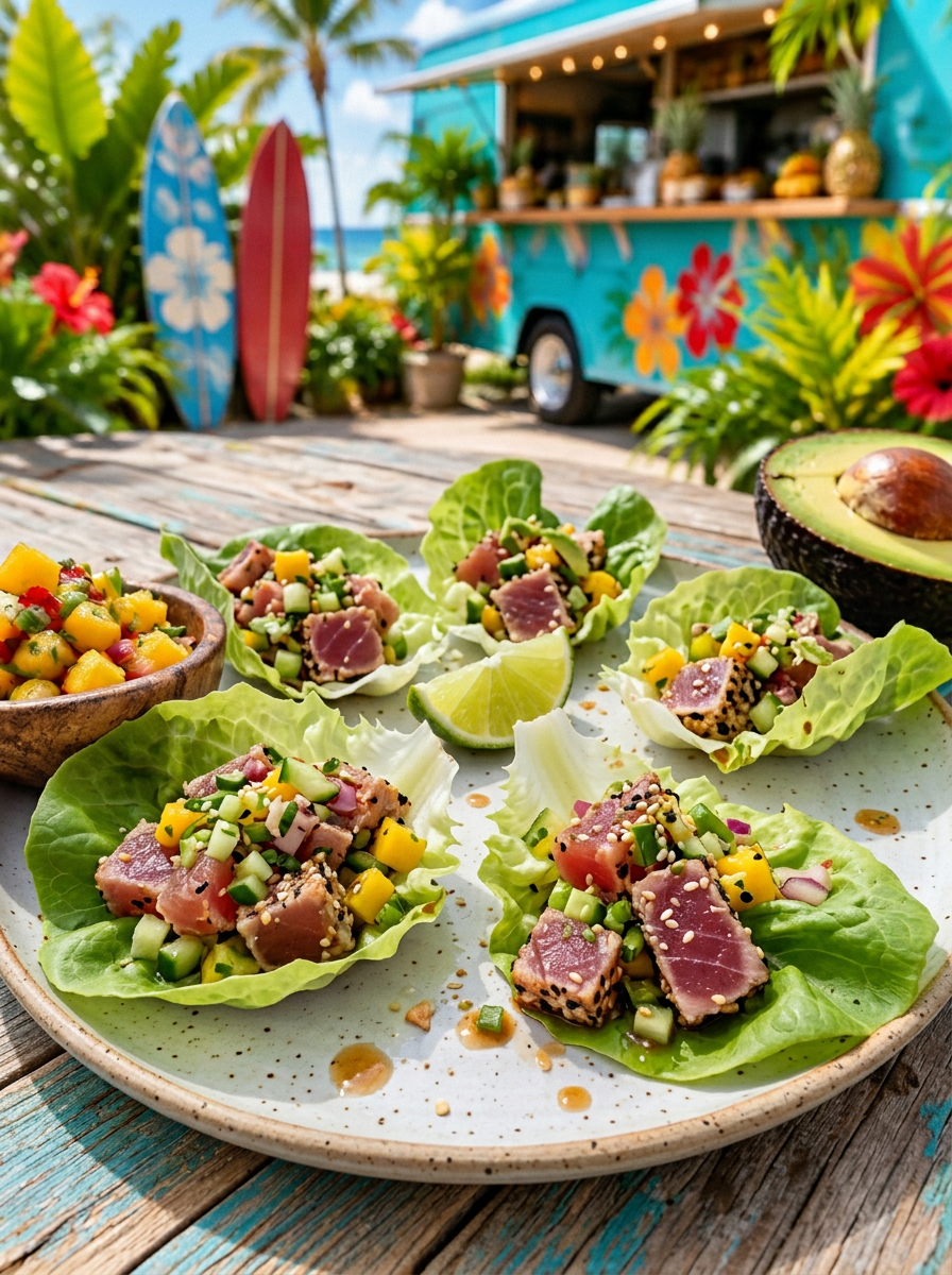 Ahi Cabbage Tacos