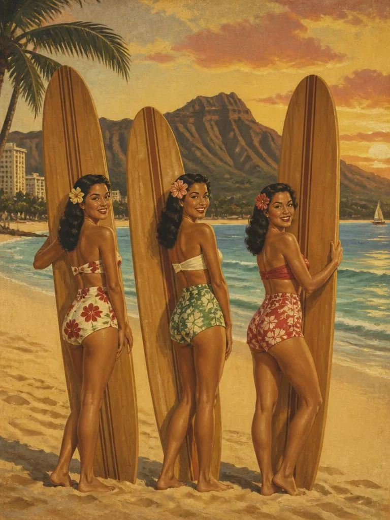 Three Boards at Sunset