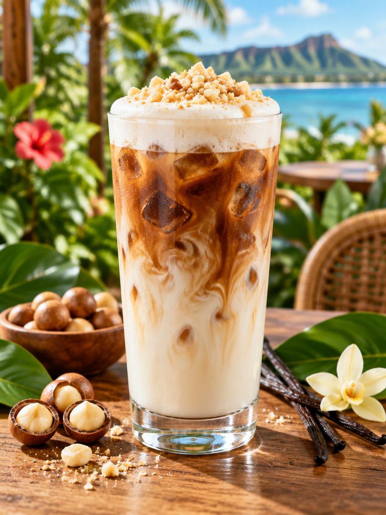 Macadamia-Vanilla Iced Latte