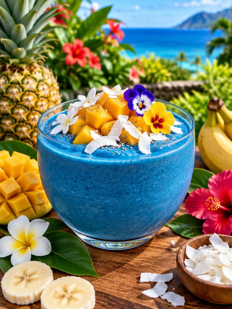 Blue Spirulina Tropical Smoothie