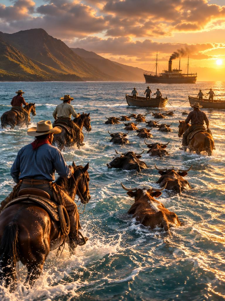 Paniolo Shipping Cattle
